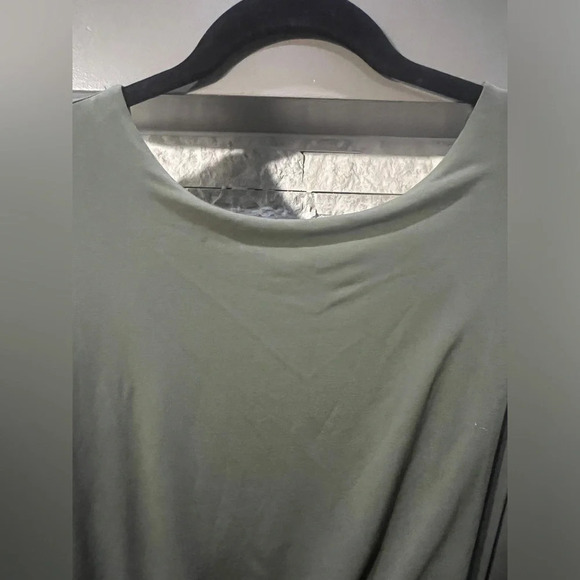 Marc NY Andrew Marc military green long sleeve waist tie dress size 10 - Picture 2 of 8